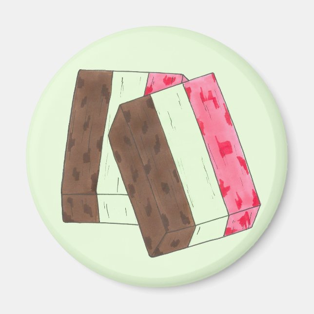 Spumoni Italian Gelato Ice Cream Dessert Spumone Magnet (Front)