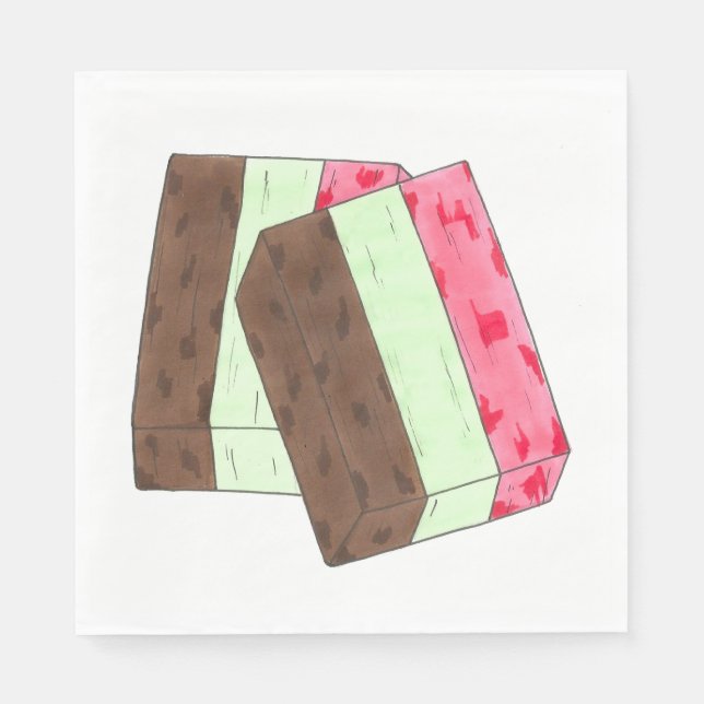 Spumoni Italian Gelato Ice Cream Dessert Spumone Napkin (Front)