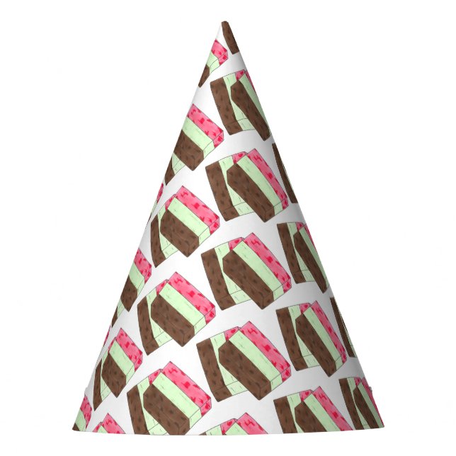 Spumoni Italian Gelato Ice Cream Dessert Spumone Party Hat (Front)