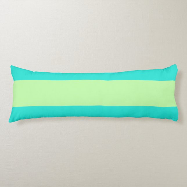Spunky Blue and Green Stripes for FUN!!! Body Cushion (Front)