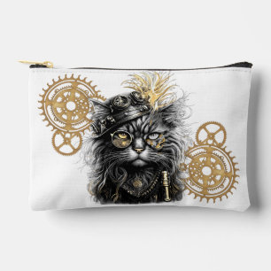 Spunky Paws The Funky Steampunk Cat  Accessory Pouch