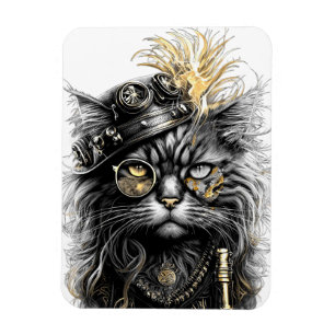 Spunky Paws The Funky Steampunk Cat Magnet