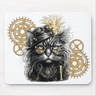 Spunky Paws The Funky Steampunk Cat Mouse Mat