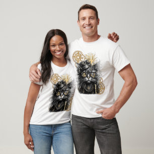 Spunky Paws The Funky Steampunk Cat T-Shirt
