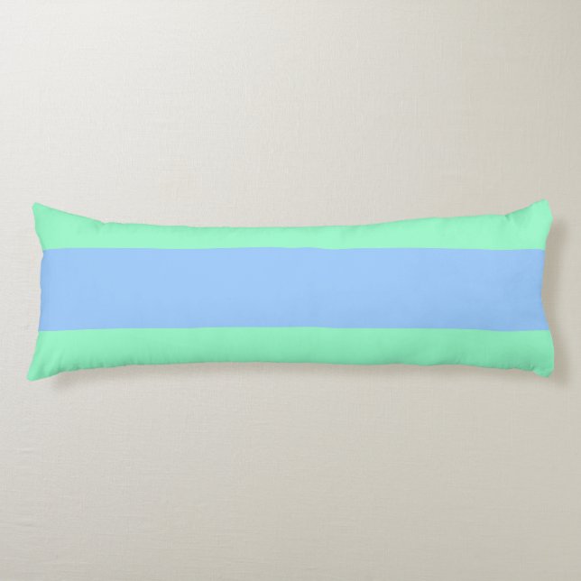 Spunky Perriwinkle and Green Stripes for FUN!!! Body Cushion (Front)