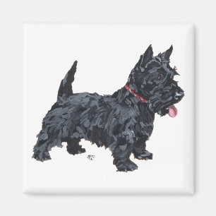 Spunky Scottie Dog Magnet