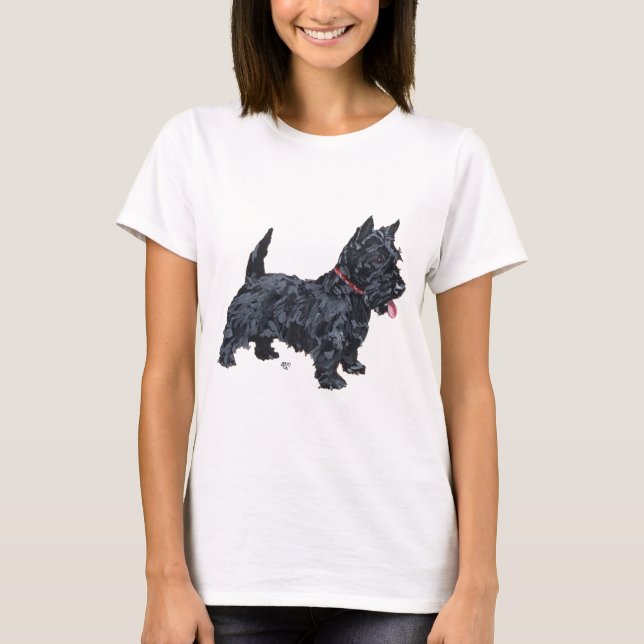 Spunky Scottie Dog T-Shirt (Front)