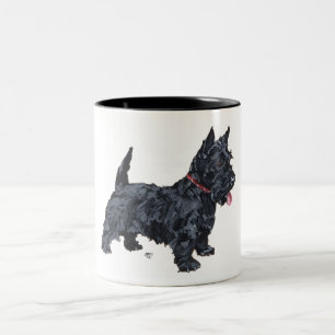 Spunky Scottie Dog Two-Tone Coffee Mug