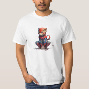 Spunky Superhero: Spy Web-Slinging Cat T T-Shirt