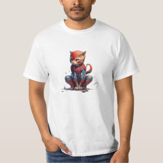 Spunky Superhero: Spy Web-Slinging Cat T T-Shirt