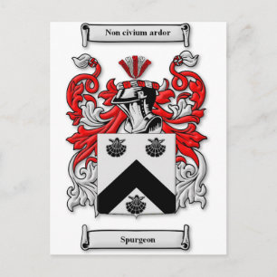 Spurgeon Coat of Arms Postcard