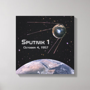 Sputnik 1 Earth Satellite Canvas Print