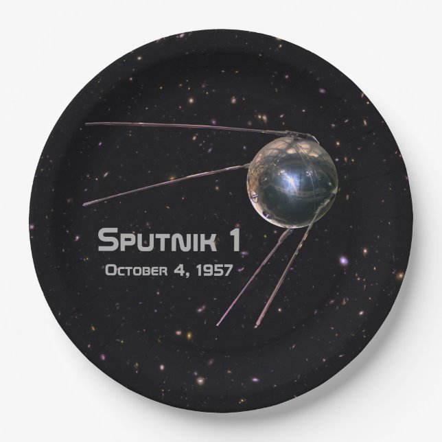 Sputnik 1 Satellite Paper Plate (Front)