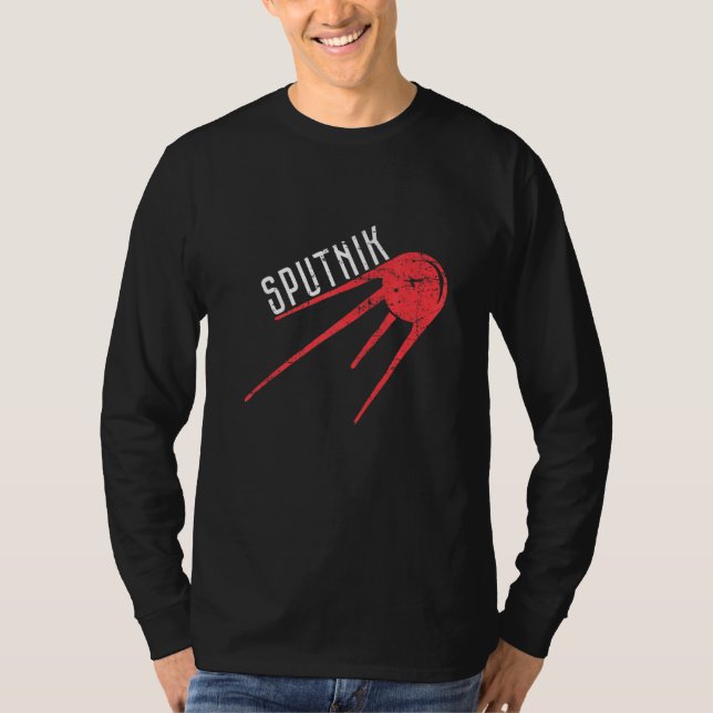 Sputnik Cccp Propaganda Space T-Shirt (Front)