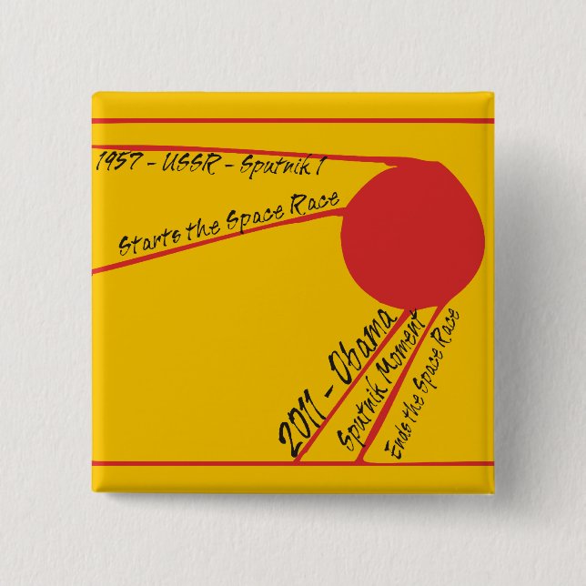 Sputnik Moment 15 Cm Square Badge (Front)