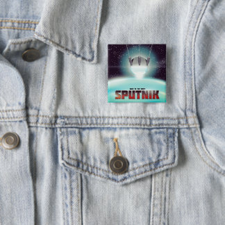 Sputnik "race to the Stars" 15 Cm Square Badge