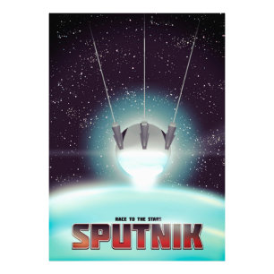 Sputnik "race to the Stars" Photo Print