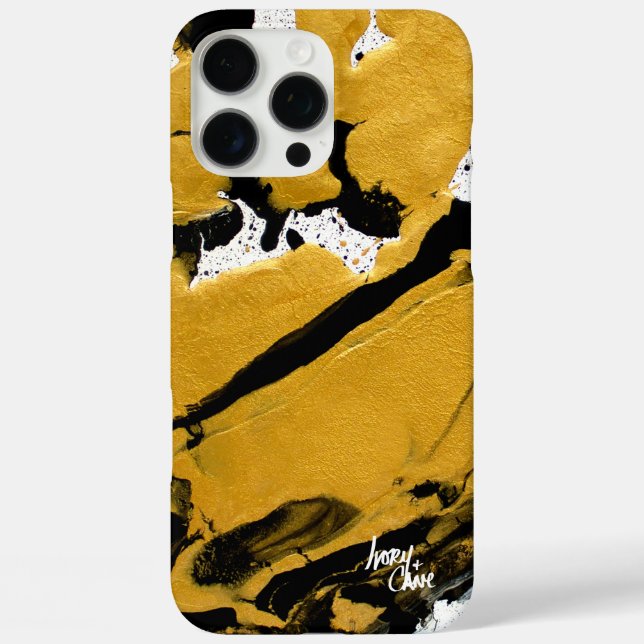 SPWW Ignited Soul Black & Gold Abstract Case-Mate iPhone Case (Back)