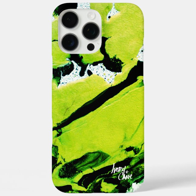 SPWW Keylime n' Slime Green & Black Abstract Case-Mate iPhone Case (Back)