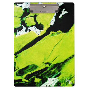 SPWW Keylime n' Slime Green & Black Abstract Clipboard