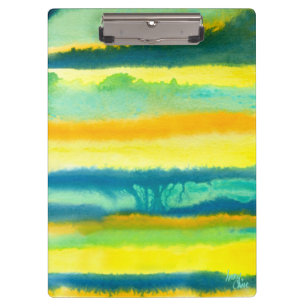 SPWW Tangoed Tiers Teal Green & Orange Clipboard