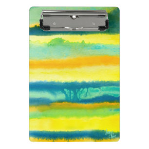 SPWW Tangoed Tiers Teal Green & Orange Mini Clipboard