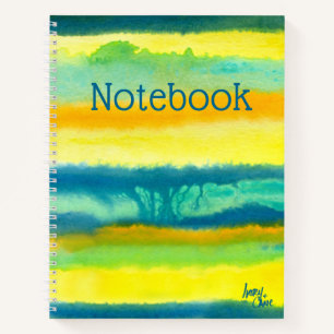 SPWW Tangoed Tiers Teal Green & Orange Spiral Notebook