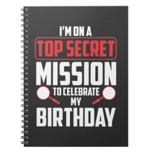 Spy Birthday Party Theme Top Secret Mission Notebook