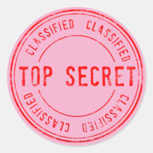 Spy Birthday Secret agent Top Secret Confidential  Classic Round Sticker