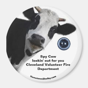 Spy Cow lookin' out for you CVFD fun magnet