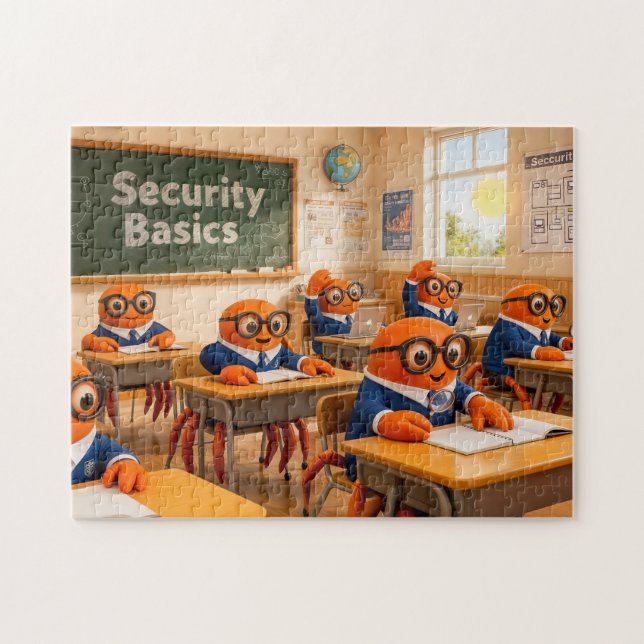 Spy Crab Classroom Learning Essential Security Bas Jigsaw Puzzle (Horizontal)
