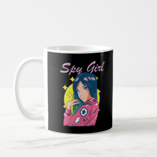 Spy girl anime girl design coffee mug