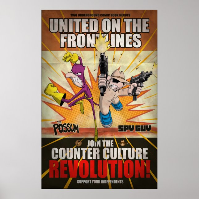 Spy Guy/Possum - Counter Culture Revolution poster (Front)