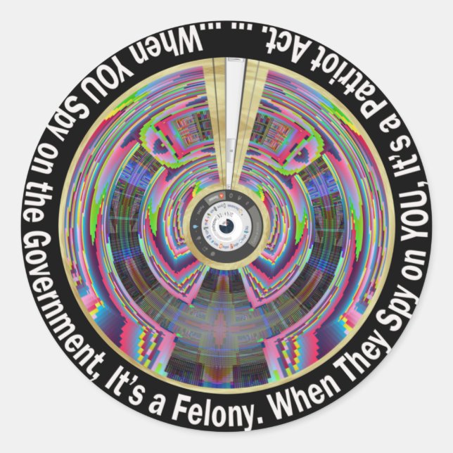 Spy on the Patriot Act Sticker (Front)