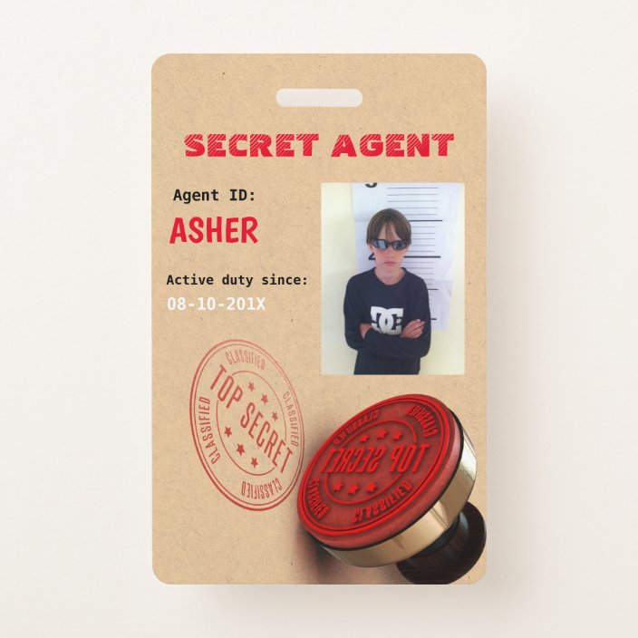 Spy Party Secret Agent Badge Id Badge 