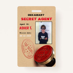 Spy Party Secret Agent Company Badge ID Badge