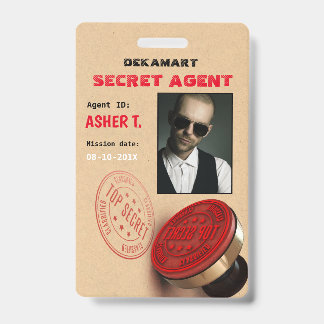 Spy Party Secret Agent Company Badge ID Badge