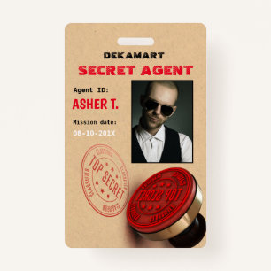 Spy Party Secret Agent Company Badge ID Badge