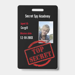 Spy Party Secret Agent Invite Badge ID Badge