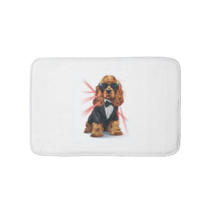Spy Spaniel – Secret Agent Dog Bath Mat