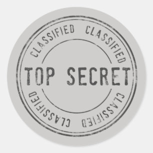 Spy Surprise Birthday Party Top Secret Classified Classic Round Sticker
