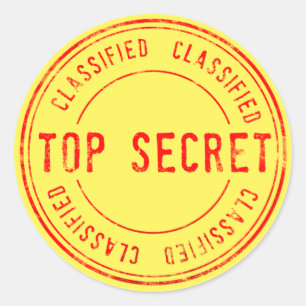 Spy Surprise Birthday Party Top Secret Classified Classic Round Sticker