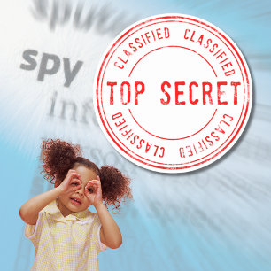 Spy Surprise Birthday Party Top Secret Classified Classic Round Sticker