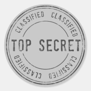Spy Surprise Birthday Party Top Secret Classified  Classic Round Sticker