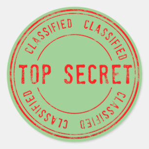 Spy Surprise Birthday Party Top Secret Classified  Classic Round Sticker