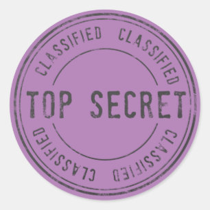 Spy Surprise Birthday Party Top Secret Classified Classic Round Sticker