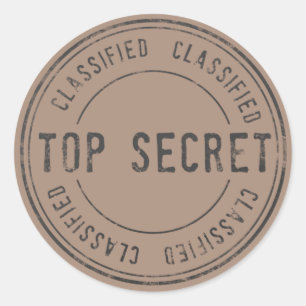 Spy Surprise Birthday Party Top Secret Classified  Classic Round Sticker