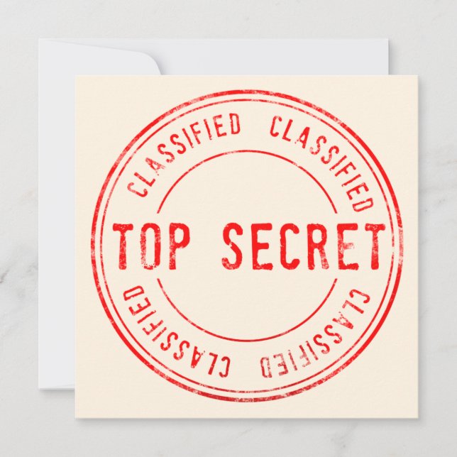 Spy Surprise Birthday Party Top Secret Classified  Invitation (Front)