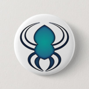 Spyder Bleu 6 Cm Round Badge