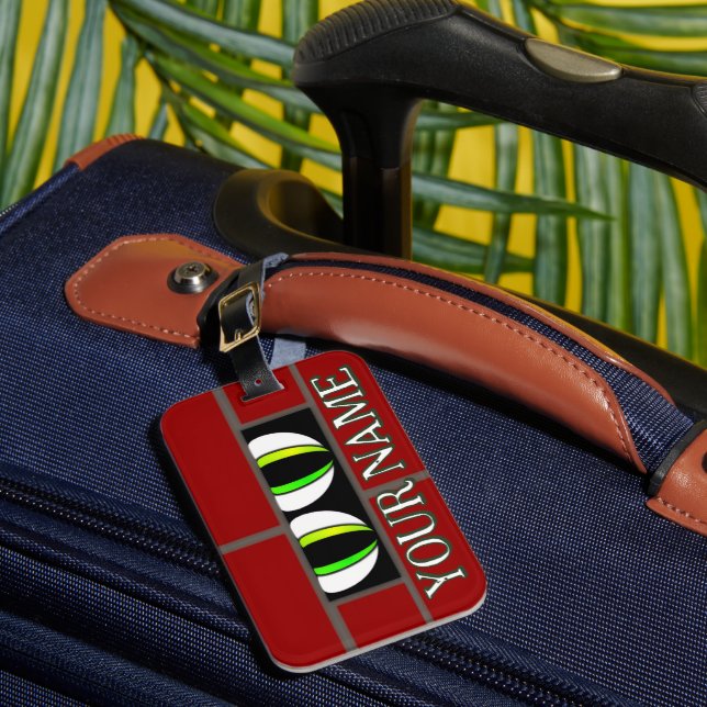 Spying Eyes Personalized  Luggage Tag (Front Insitu 1)